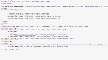 Mozilla Firefox Clickjacking
