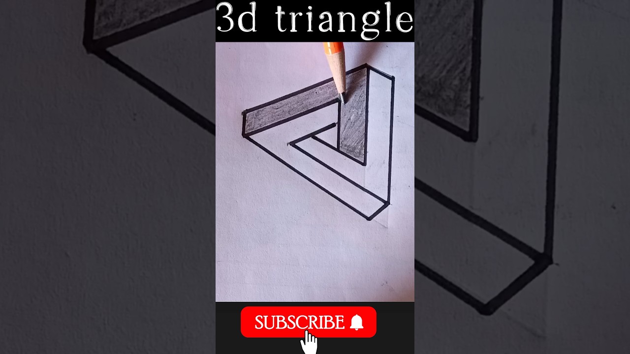 How to draw 3d triangle|| 