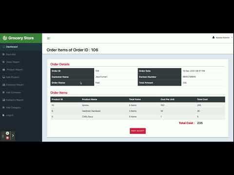 Grocery Store Management System | Spring Boot Angular Project Tutorial | Spring Boot CRUD Project