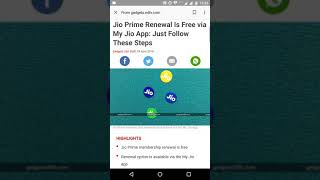 Jio Prime Renewal Is free Via MY JIO App.... HERE'S how to do it.... screenshot 3