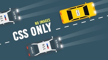 Police vs Taxi | CSS Only Running Car Animation Effects @OnlineTutorialsYT