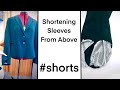 Shortening Jacket Sleeves From Above #shorts #youtubeshorts #sewing