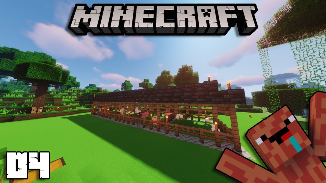 Minecraft lets play - episode 4 (we got animals) - YouTube