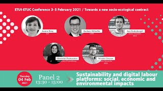 Panel 2: Sustainability and digital labour platforms: social, economic and environmental impacts