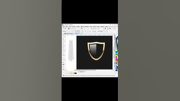 Create Golden Shield Logo using Corel Draw #short #coreldraw #illustrator #viral #design