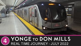🚇 Toronto Transit Commission - Real Time Journey - Line 4 - Yonge to Don Mills