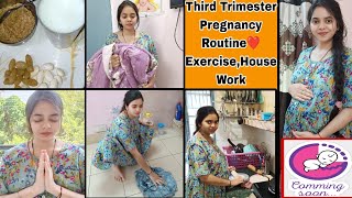 My Realistic Pregnancy New Routine❤️How my life Changed?*Third Trimester*Exercise,Diet pregnancy