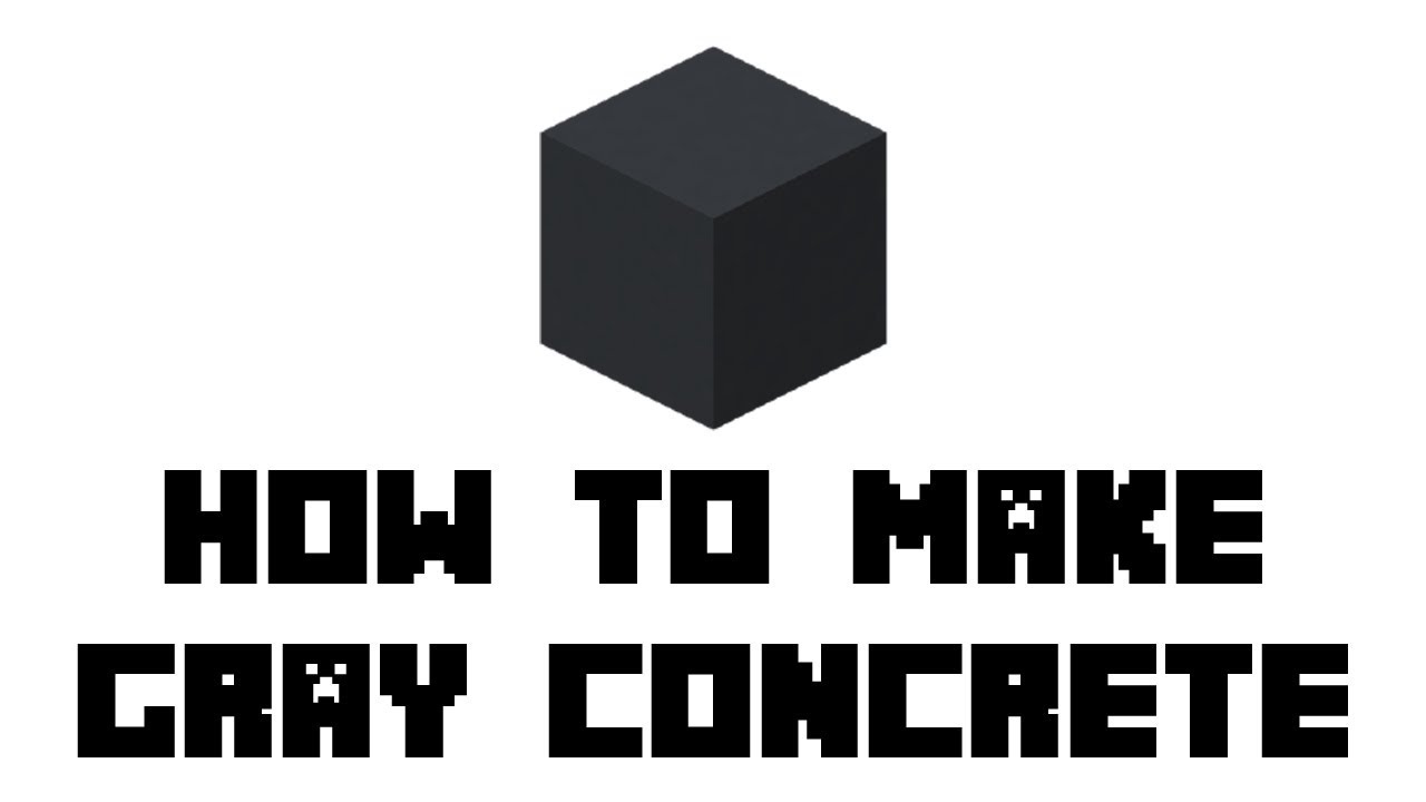 Minecraft Survival How To Make Gray Concrete Youtube