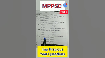 Mppsc previous year paper in hindi (part 2) | Mppsc previous year question #mppsc #viral #question