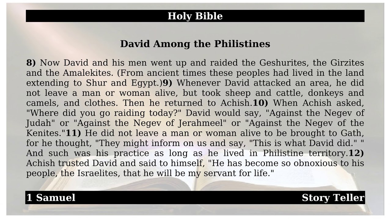 1 Samuel - Chapter 27 - David Among the Philistines | The Holy Bible