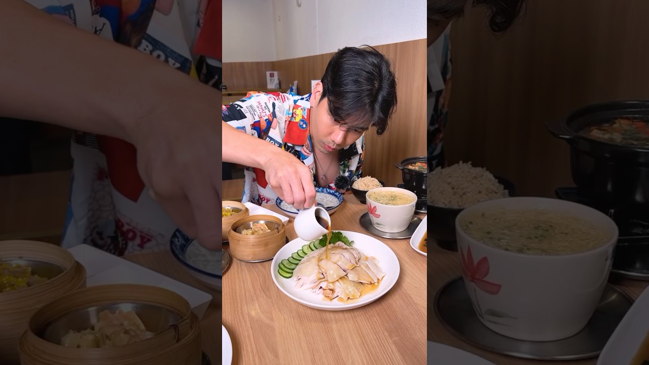 ข้าวมันไก่เนื้อเจลลี่ เด้งอ่าาาาา #ชางข้าวมันไก่ #ข้าวมันไก่ #ของกินเมืองทอง #พีชอีทแหลก