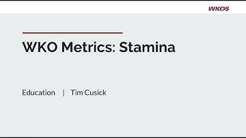 Stamina Defined - WKO Metrics