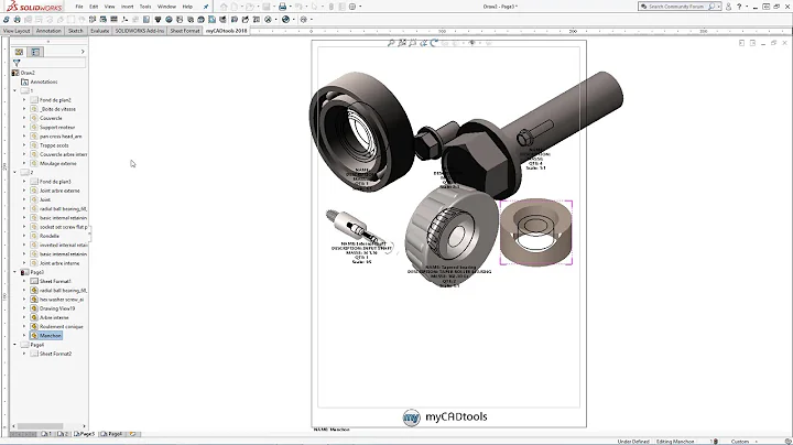 Create component sheets from a SOLIDWORKS Assembly BOM