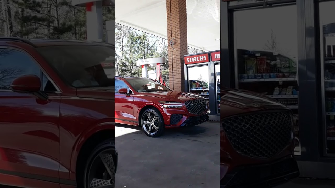 GENESIS GV70 EXTERIOR RED COLOR LOOKS AWESOME