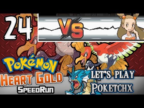 Pokémon HEART GOLD Speedrun Guide w/ Poketchx: #24 - gym battle Jasmine! Commentary TIME #5