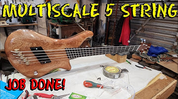 Multiscale 5 string Bass Episode 5 - Final sand and polish, setup and soundcheck.
