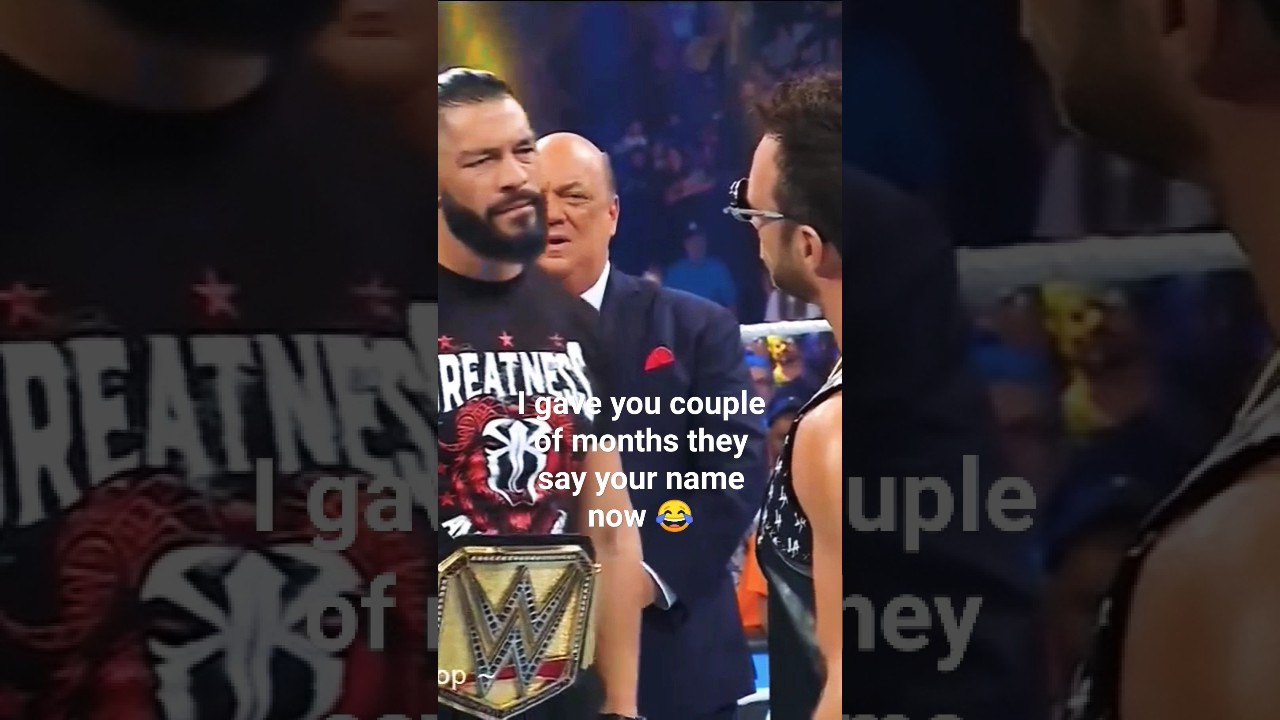 Roman Reigns & LA Knight face to face