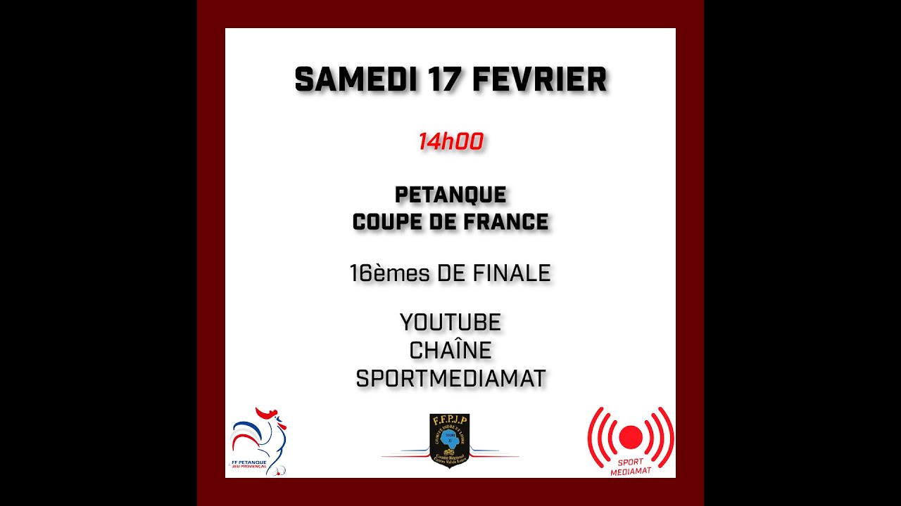 Miniature : Coupe de France Pétanque - 16èmes de Finale - Tours - 17 février 2024