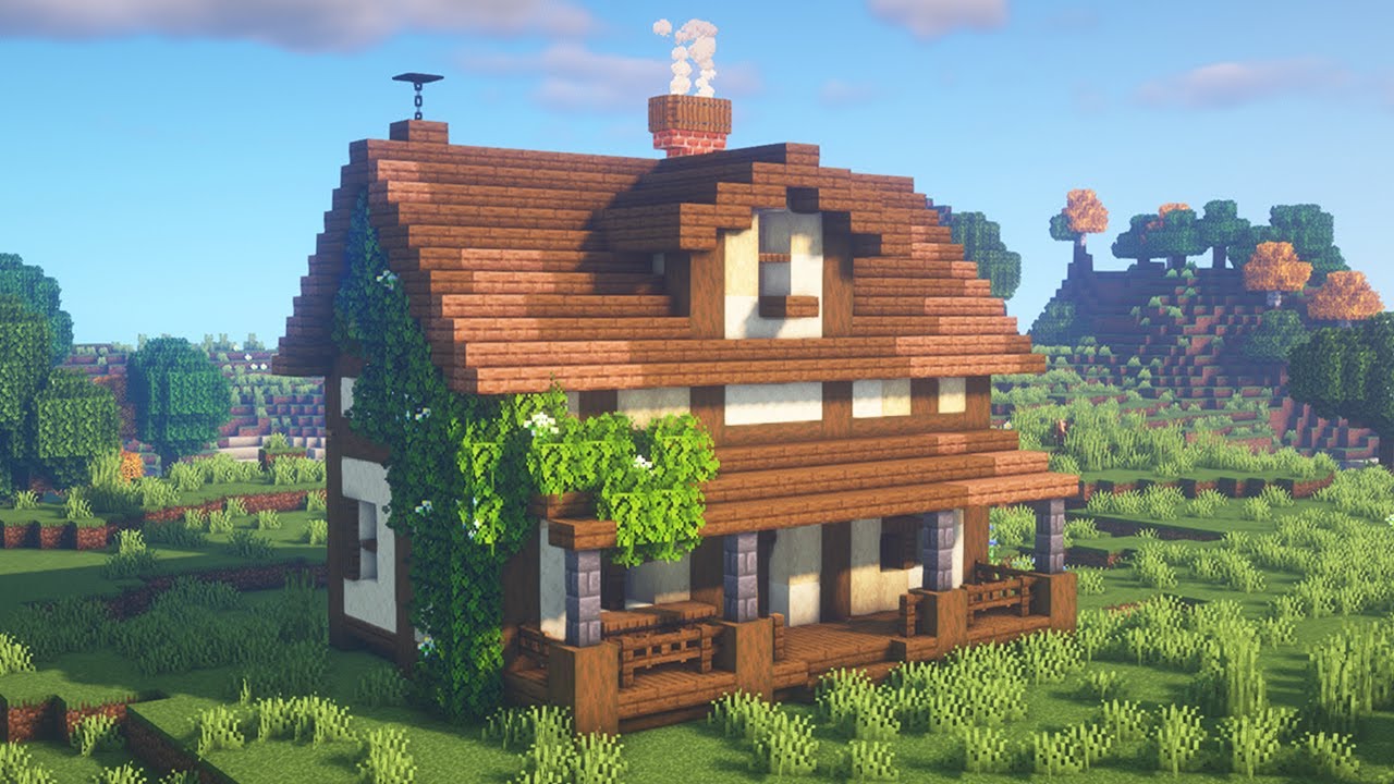 Minecraft | How to Build a Farmhouse - YouTube