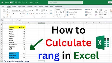 how to calculate range in excel | formula to calculate range in excel | excel tips and tricks