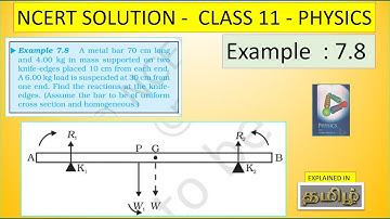 NCERT SOLUTION | CLASS 11 PHYSICS | EXAMPLE 7.8 | SYSTEM OF PARTICLES AND ROTATIONAL MOTION | TAMIL