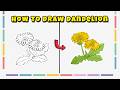 How to Draw a Dandelion – Beautiful Flower Drawing Tutorial