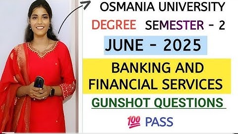 BANKING & FINANCIAL SERVICES || BFS || IMPORTANT QUESTIONS || SEM-2 || 💯 PASS ||@shivanipallela