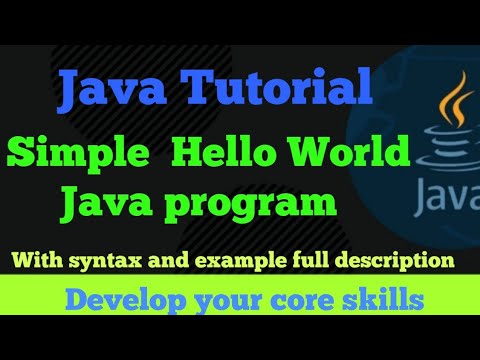 Java tutorial|Simple java program|Java program|How to compile a simple java program for beginners