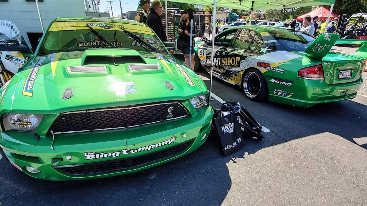 Rattla Motorsport Drift Cars, Shelby Mustang and BA Falcon Street Drifting, Waimae 50
