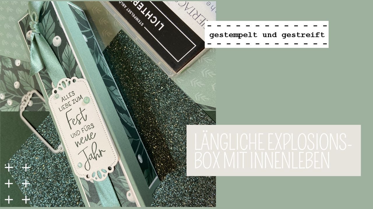 Längliche Explosionsbox | Stampin´Up! | Elegante Box mit Innenleben |
