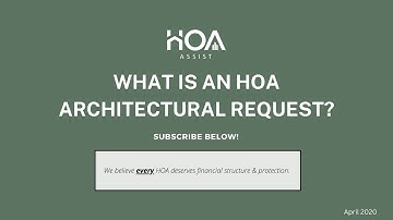 What is an HOA Architectural Request?