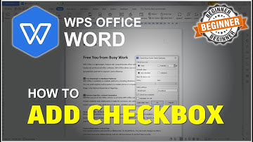 WPS Office Word How To Add CheckBox Tutorial