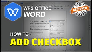 WPS Office Word How To Add CheckBox Tutorial Wps Academy 2 9 3 Excel How To Insert Check Box