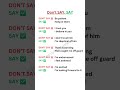 DON'T SAY but SAY english