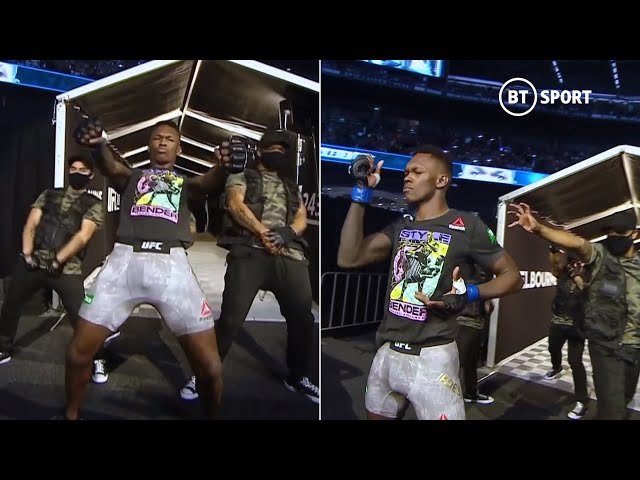 Israel Adesanya shows off incredible dance moves in legendary walkout at UFC 243! class=