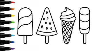 How to Draw an Ice Cream | Easy Ice Cream Drawing | Ice Cream Drawing Tutorial Step by Step for Kids