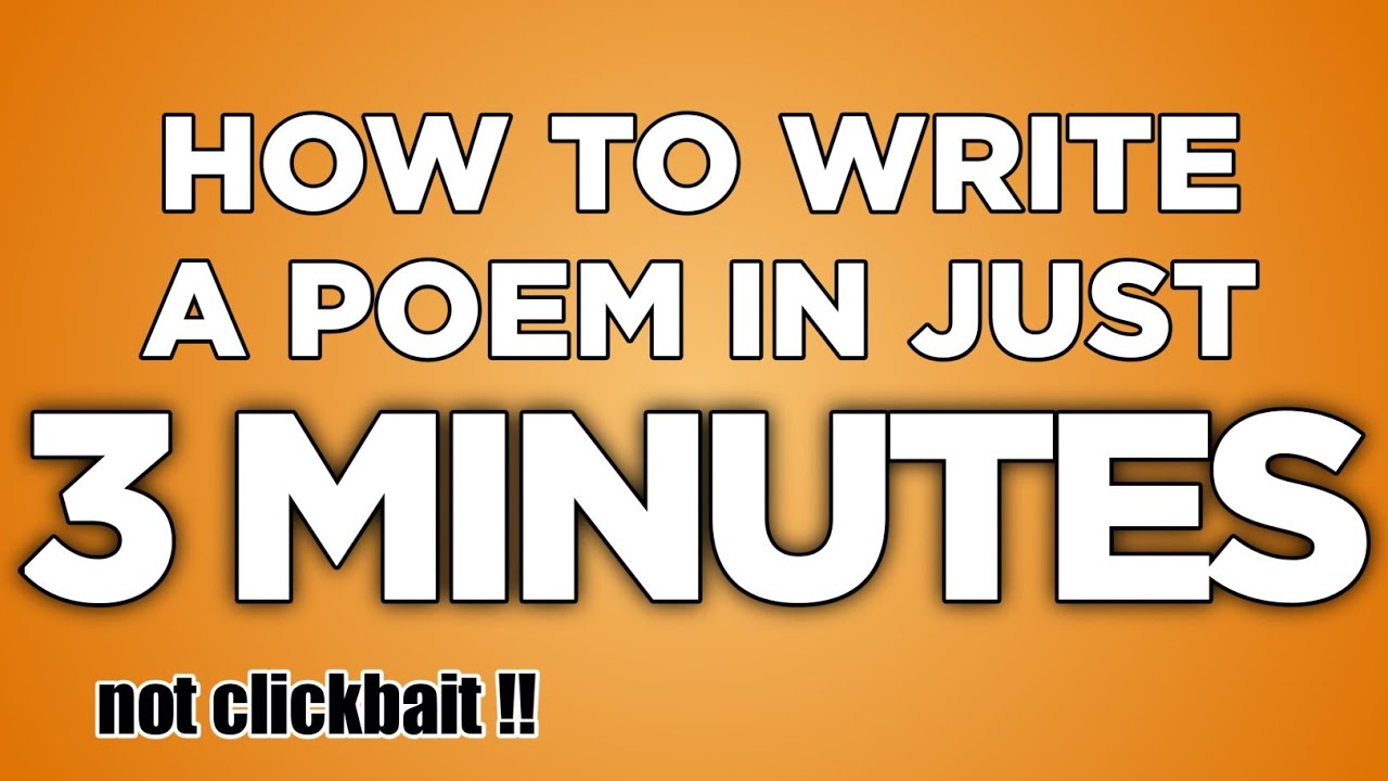 LEARN How to Write a Poem in just 3 MINUTES  Gawa ni Kahel