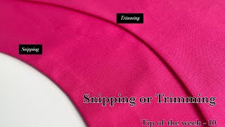 Snipping or Trimming [ Sewing Tip ]