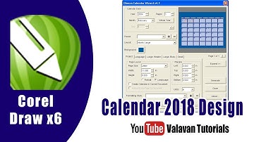 Corel Draw x6 Calendar 2018 Design easy way creating in Tamil