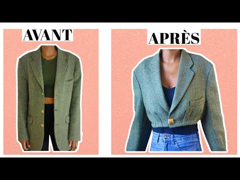 DIY: Je transforme une veste vintage ( Cropped Blazer )✂️