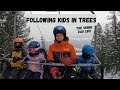 Skiing Tree Trails With Kids - Trying to Keep Up