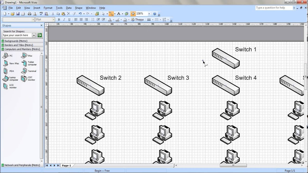 Menggambarkan Sebuah Jaringan Dengan MS Visio 2007 YouTube