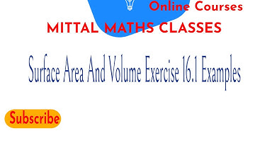 Surface Area and Volume Exercise 16.1 Examples Class 10th RBSE