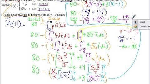 AP Calculus Notes Integrating Piecewise Functions