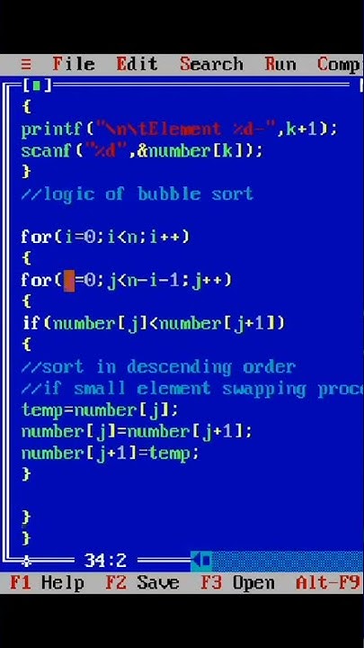 Bubble sort/To sort array elements in descending order using bubble ...