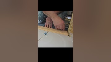 How to install an Oak Threshold #shorts #howtotile #threshold