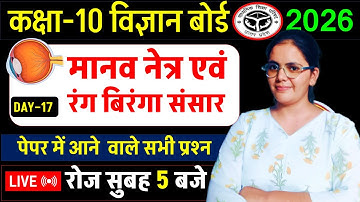 भौतिक विज्ञान अध्याय 2 बहुविकल्पीय प्रश्न (बोर्ड परीक्षा 2026) || कक्षा 10 विज्ञान मानव नेत्र थथा रंग बिरंगा संसार बहुविकल्पीय प्रश्न