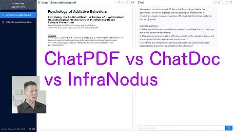 ChatPDF vs InfraNodus vs ChatDoc | Chat with PDF Documents using ChatGPT AI