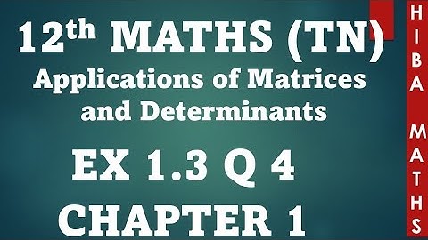 12th maths chapter 1 exercise 1.3 question 4 TN syllabus hiba maths