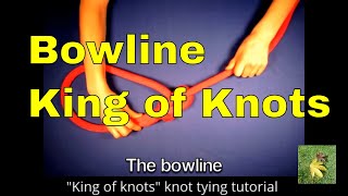 Tree surgeon & arborist bowline knot tying tutorial 10x repeat.